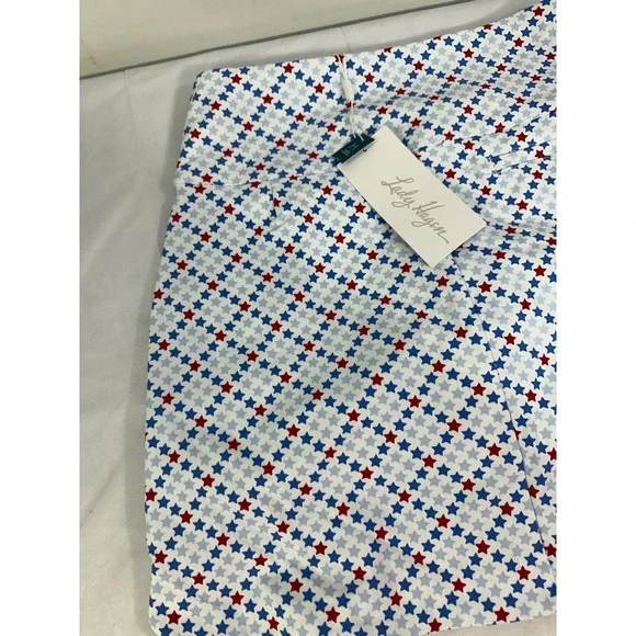 Lady Hagen 17" Tummy Control Golf Skort Women's XS Red/White/Blue Stars New - Picture 3 of 5